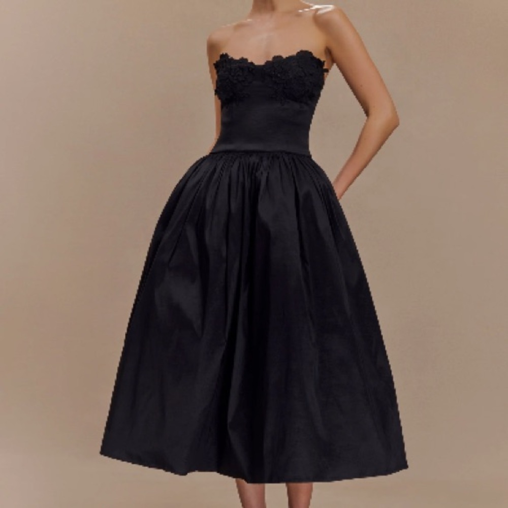 Meshki Black Strapless Maxi Dress - Picture 4 of 10